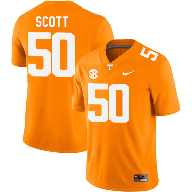 Men #50 Ryan Scott Tennessee Volunteers College Football Jerseys Stitched-Orange